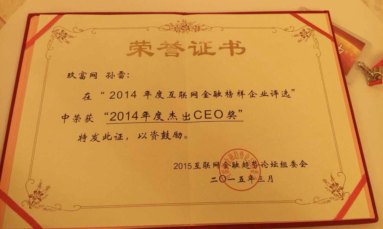 2014年度杰出CEO奖